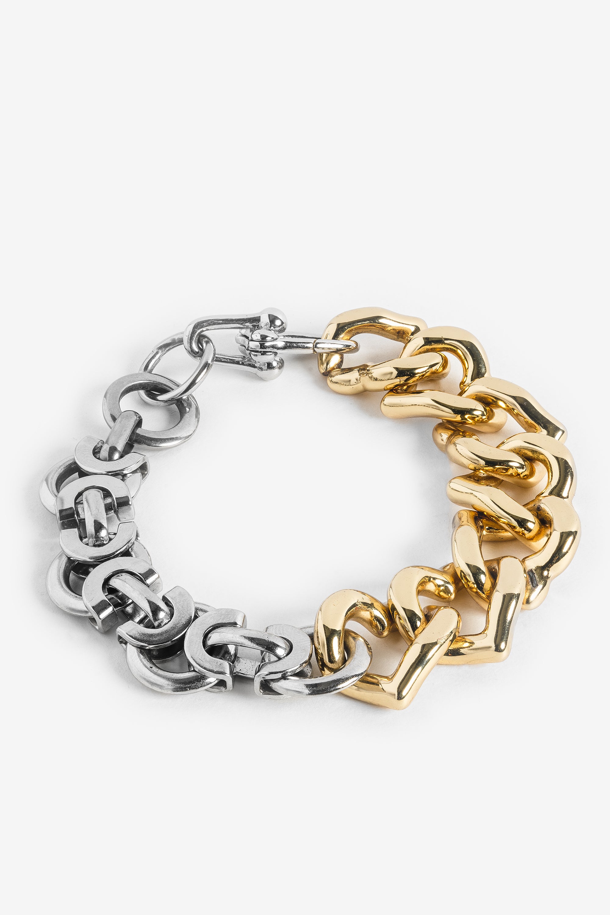 Chunky Double Link Rolo Monogram Charm Bracelet