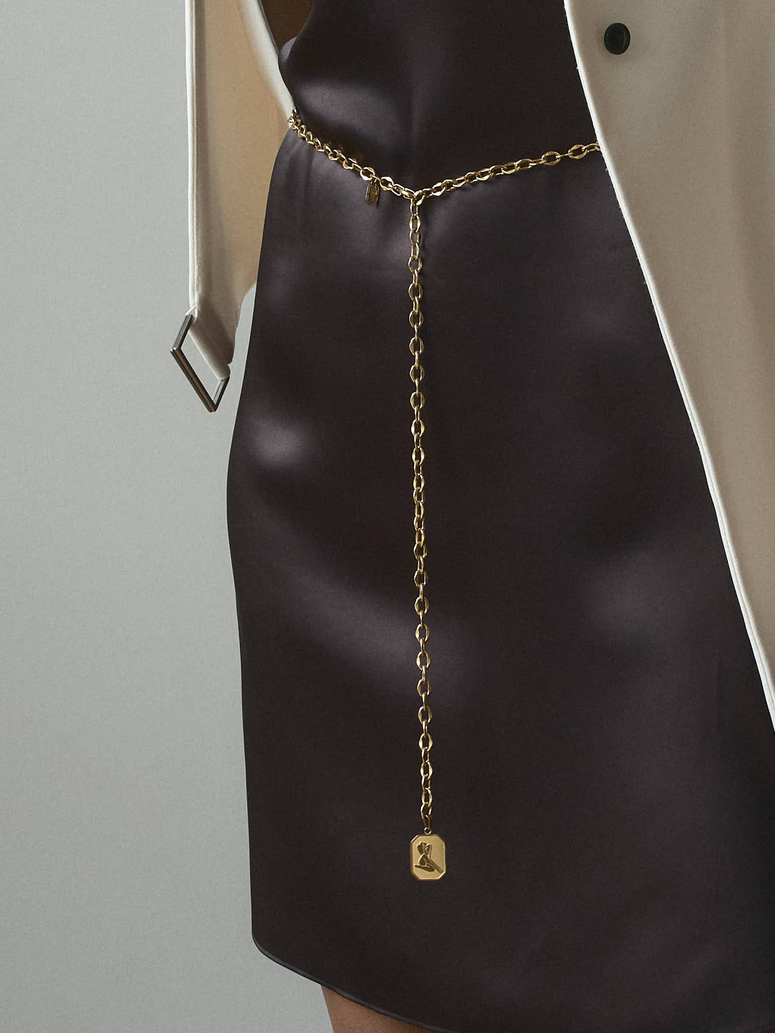 Aminatu Charm Chain Belt - Gold