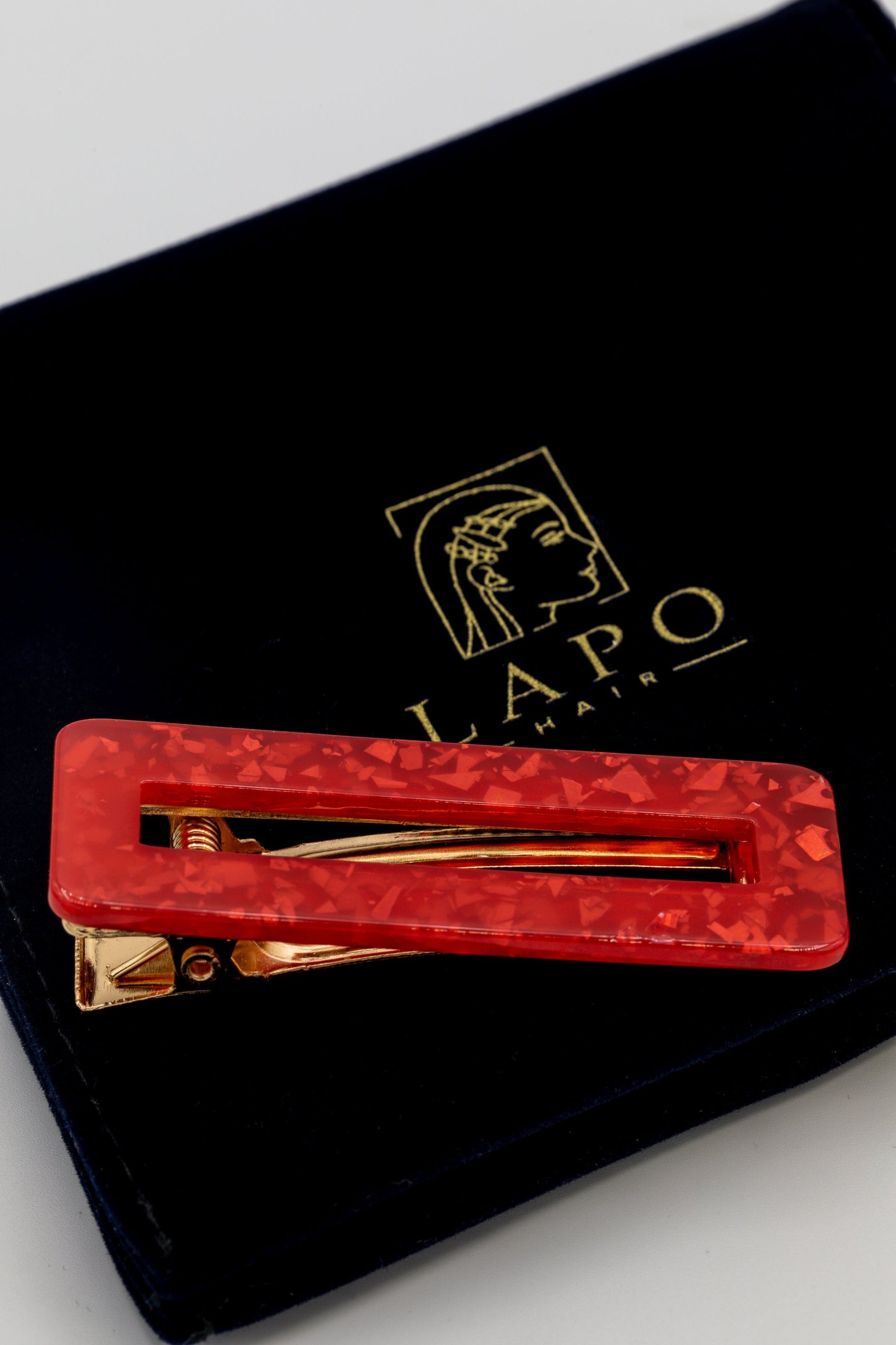 Statice Barrette - Red