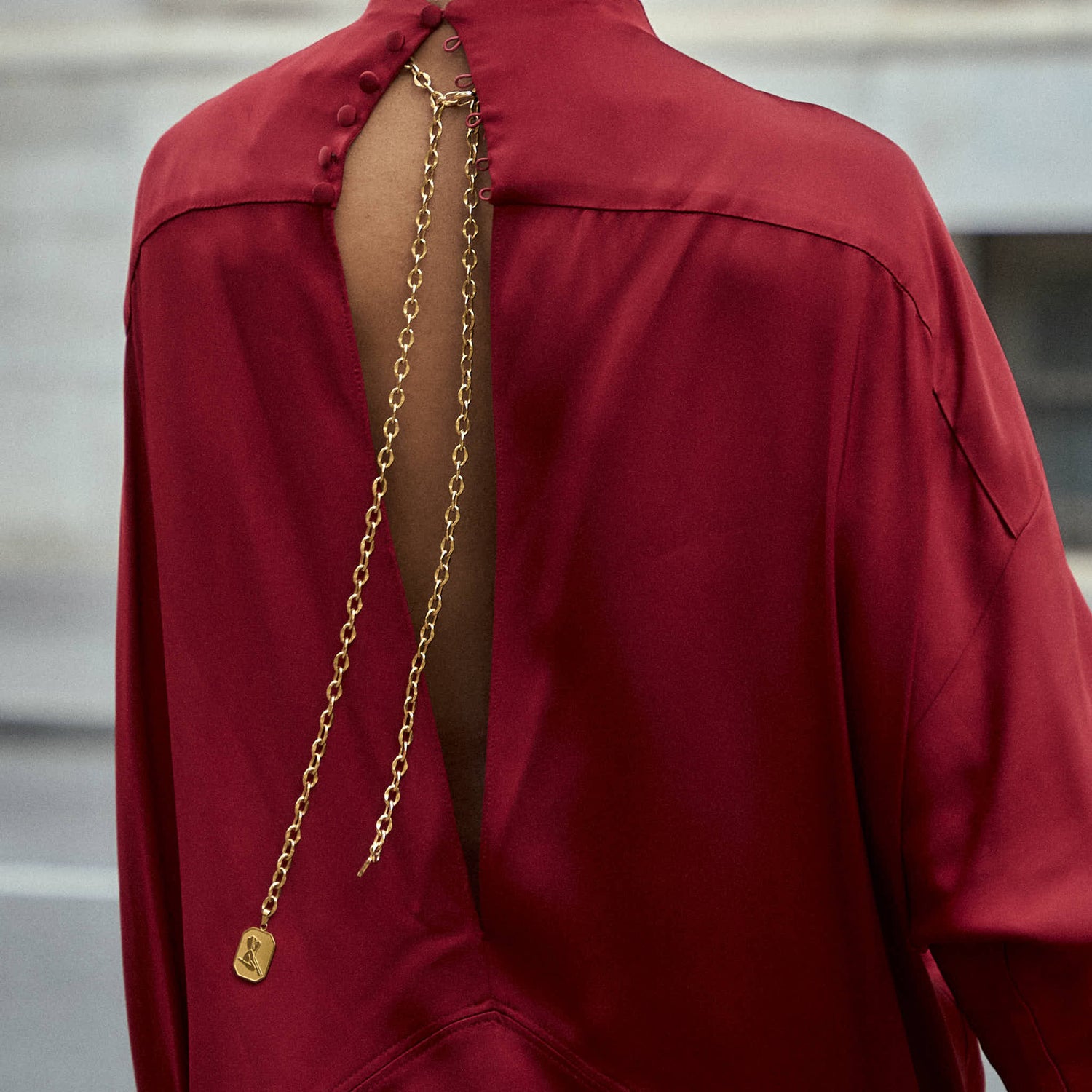 Chain Belt, Worn as a Necklace — Three Stylings With a Dress