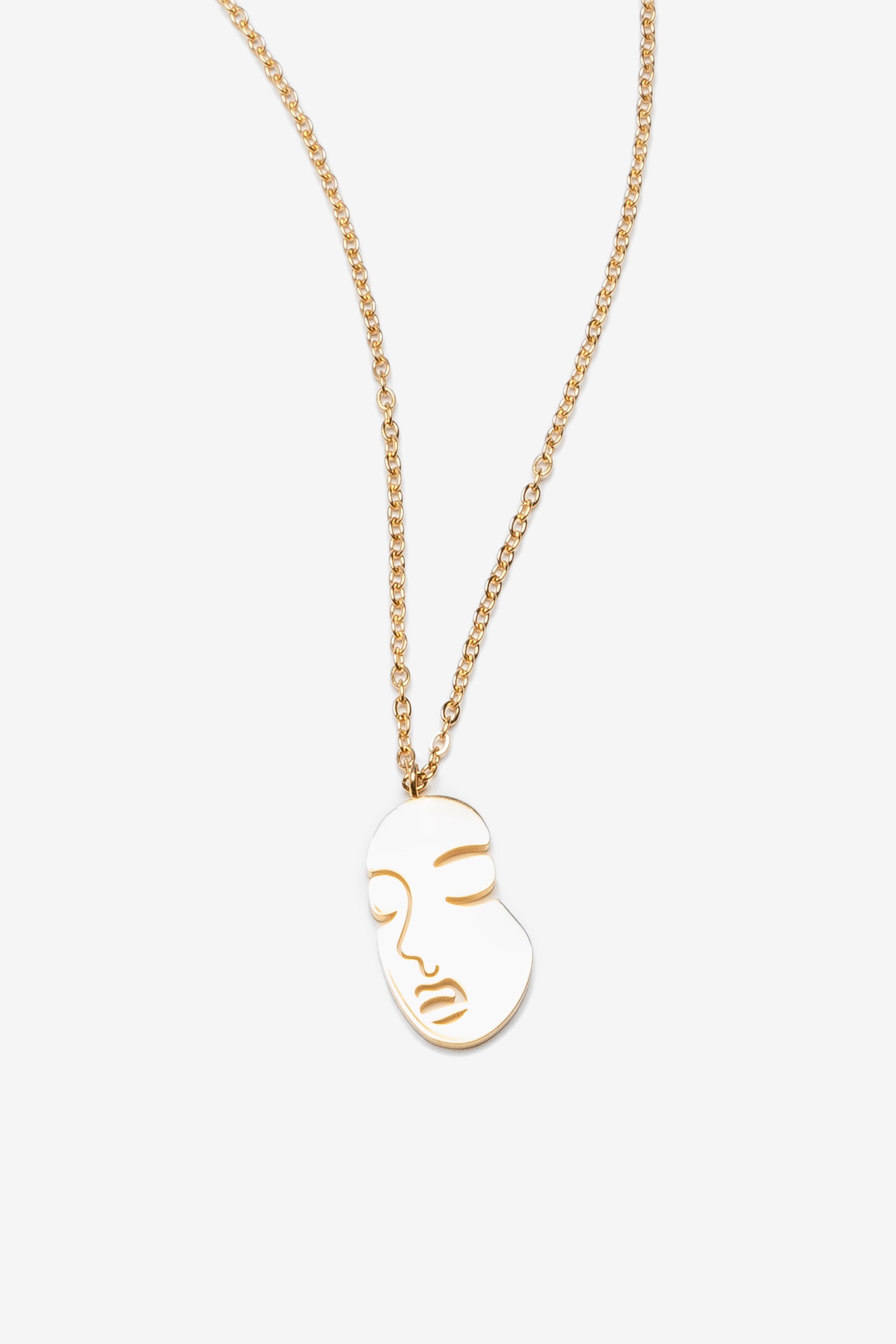 Serenity Necklace with Simple Chain - Gold