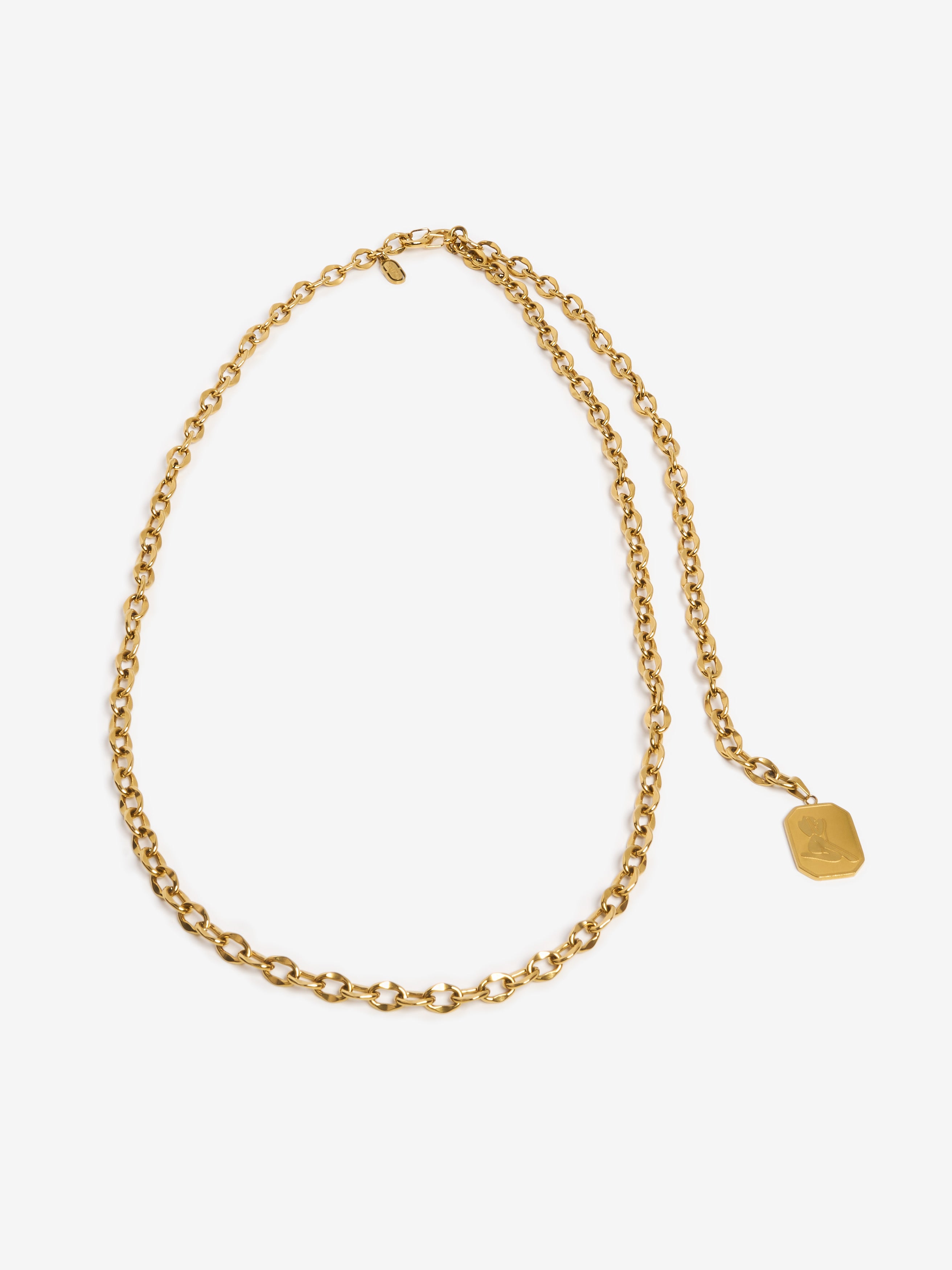 Aminatu Charm Chain Belt - Gold