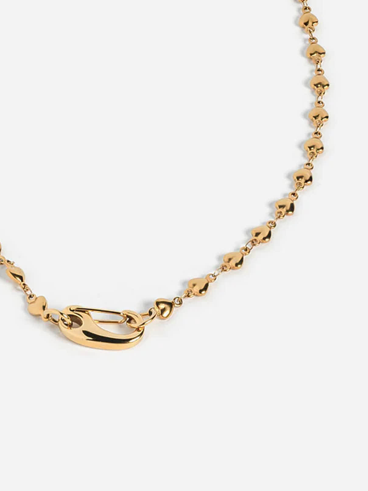 Hearts of Steel Necklace - Gold