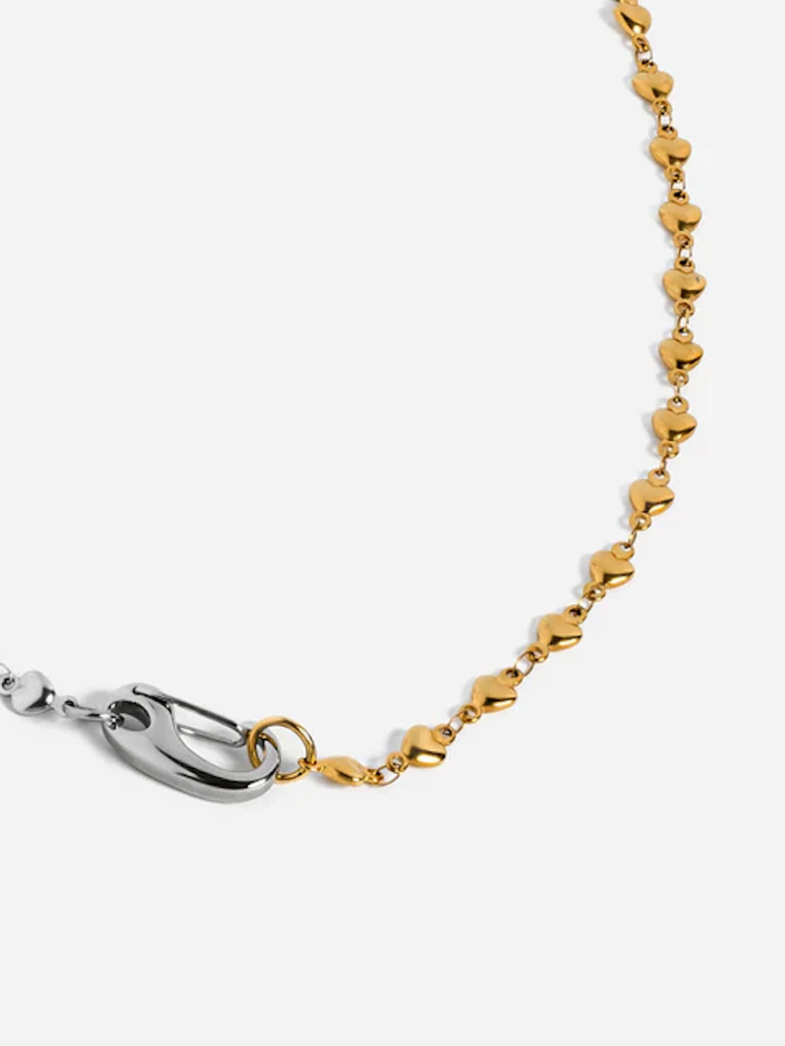 Hearts of Steel Necklace - Mixed Metal