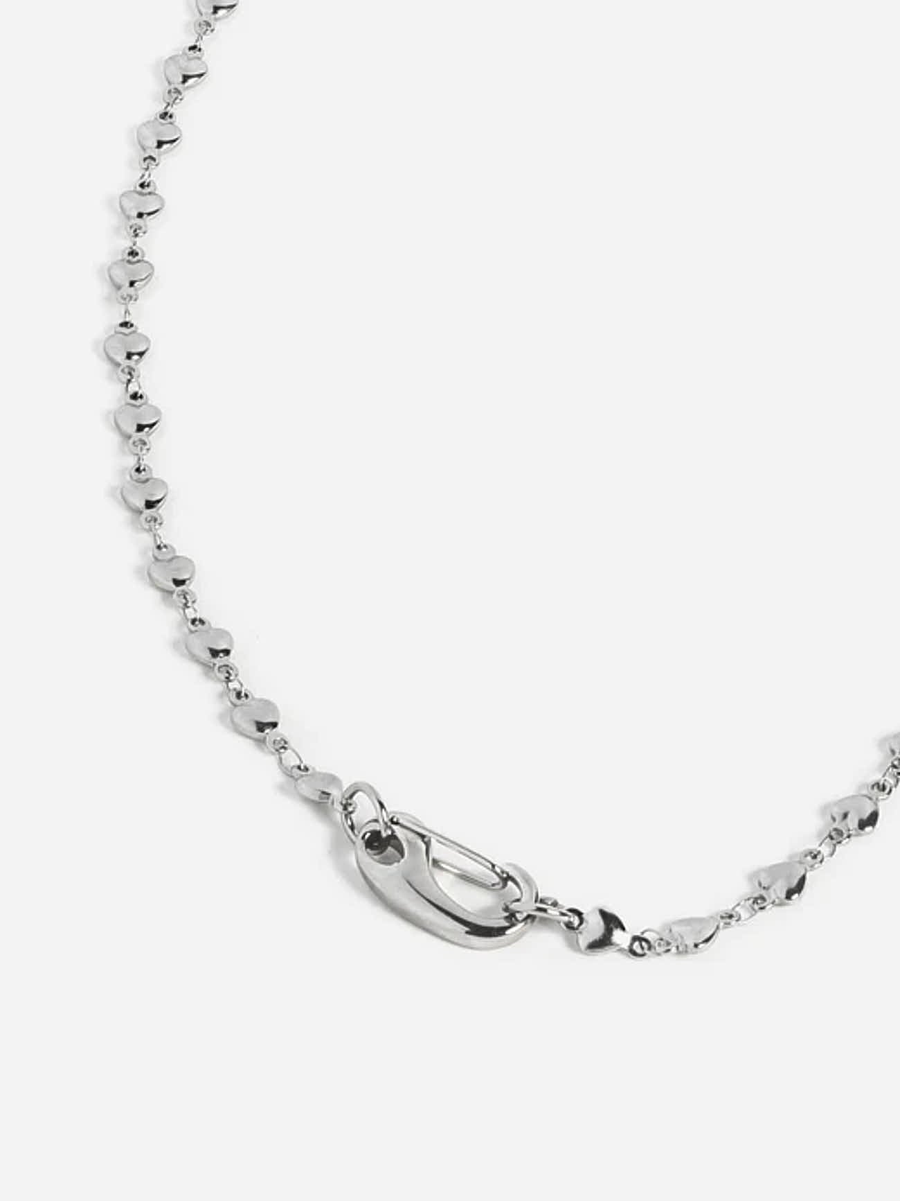 Hearts of Steel Necklace - Silver