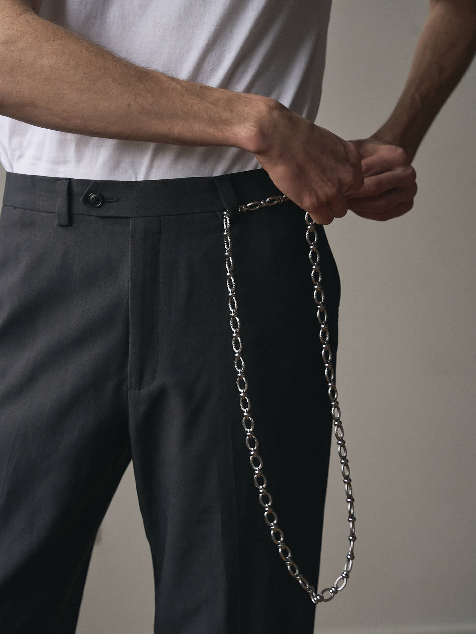 Nebula Silver Chain Belt